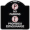 Signmission No Parking Prohibido Estacionarse W/ Heavy-Gauge Aluminum Sign, 18" x 18", BS-1818-23595 A-DES-BS-1818-23595 - alternate 1